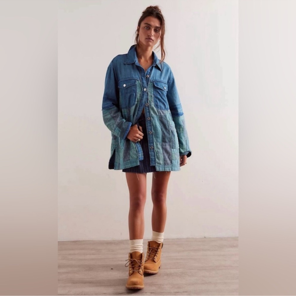 NWOT FREE PEOPLE We The Free SOLD OUT Heritage Quilted Shirt SZ: S